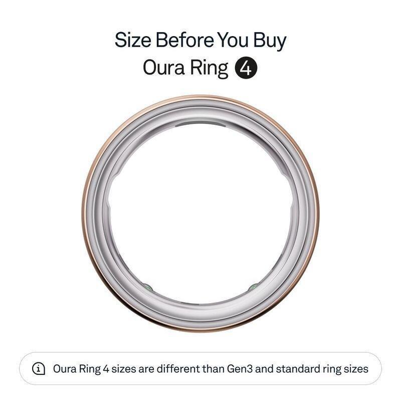 Oura Ring 4 Smart Ring Health Activity Tracker - Rose Gold (Ring Size 8), , medium