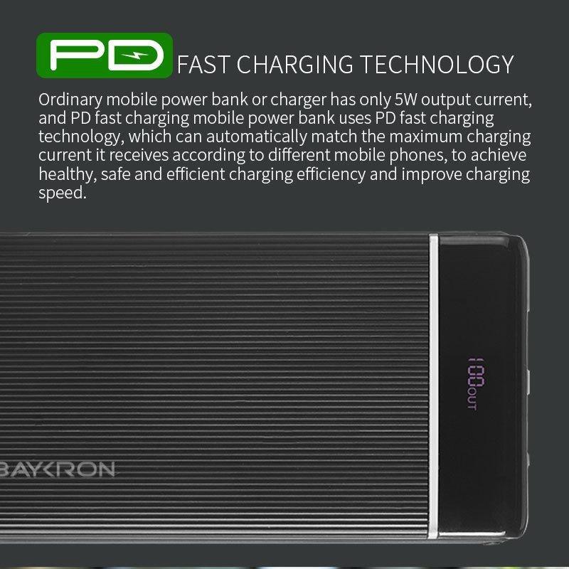 BAYKRON - Baykron Optimum Refuel-Pd 10OoomAh Black Power Bank