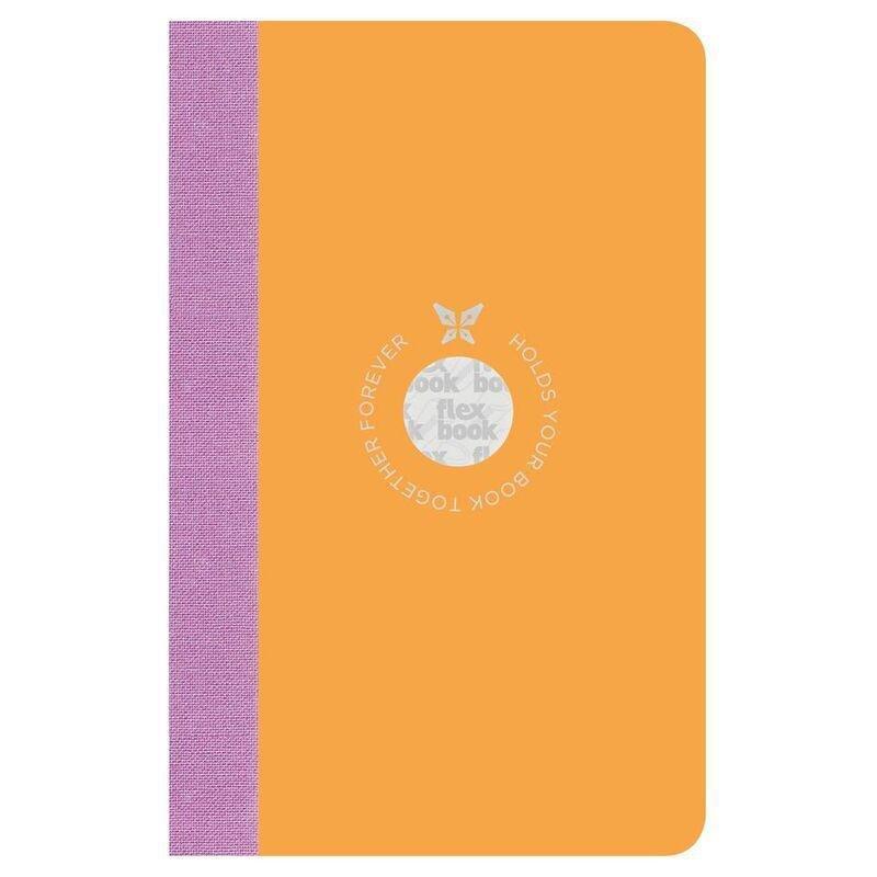 Flexbook Smartbook Ruled A6 Notebook - Pocket - Orange Cover/Light Purple Spine (9 x 14 cm), , large image number 0