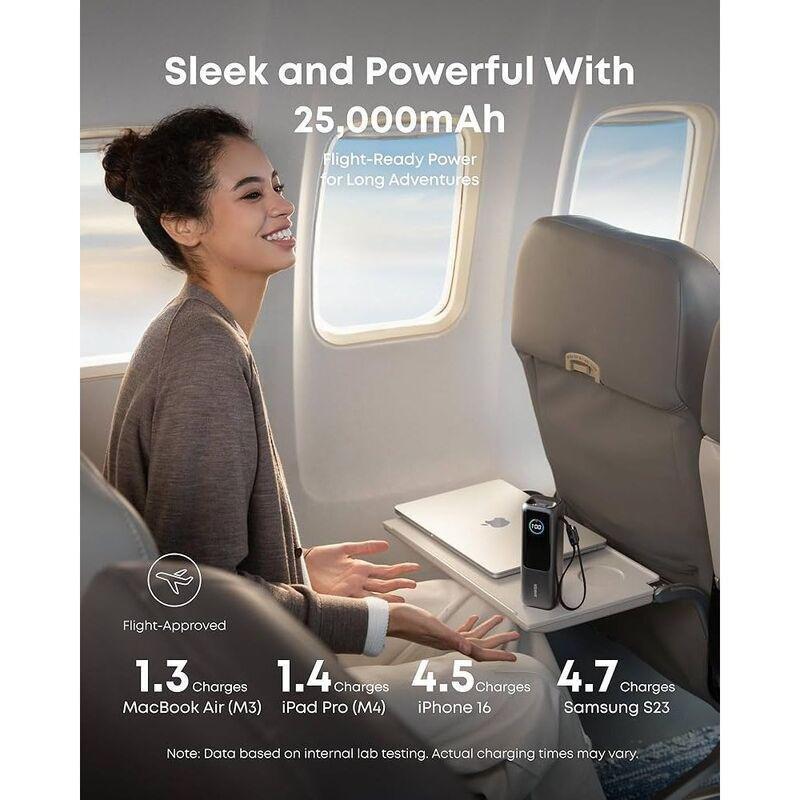 Anker Power Bank 25K 165W Built-In And Retractable Cables, , large image number 1