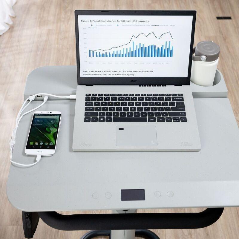 Acer BD3 Ekinekt Charging Upright Bike Desk - White, , large image number 4