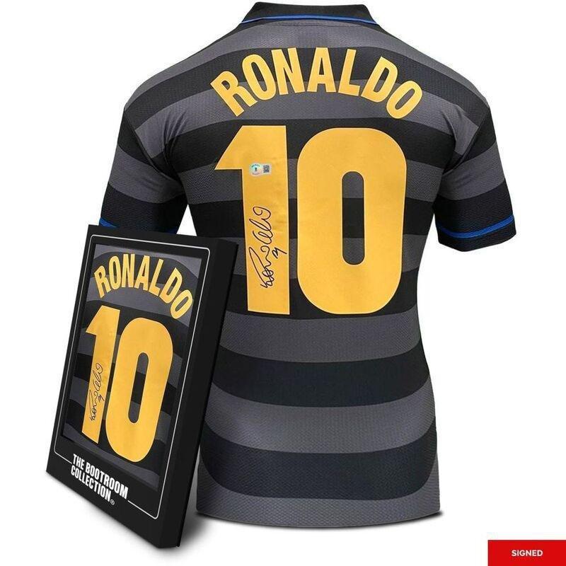 Bootroom Collection Ronaldo Nazario Back Signed 97-98 Inter Milan Away Retro Jersey (Boxed), , large image number 0