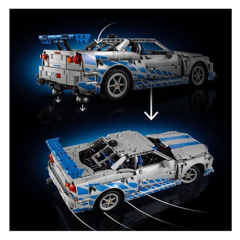 LEGO Technic 2 Fast 2 Furious Nissan Skyline GT-R (R34) Car Model Kit - 42110 (264 Pieces), , large image number 4
