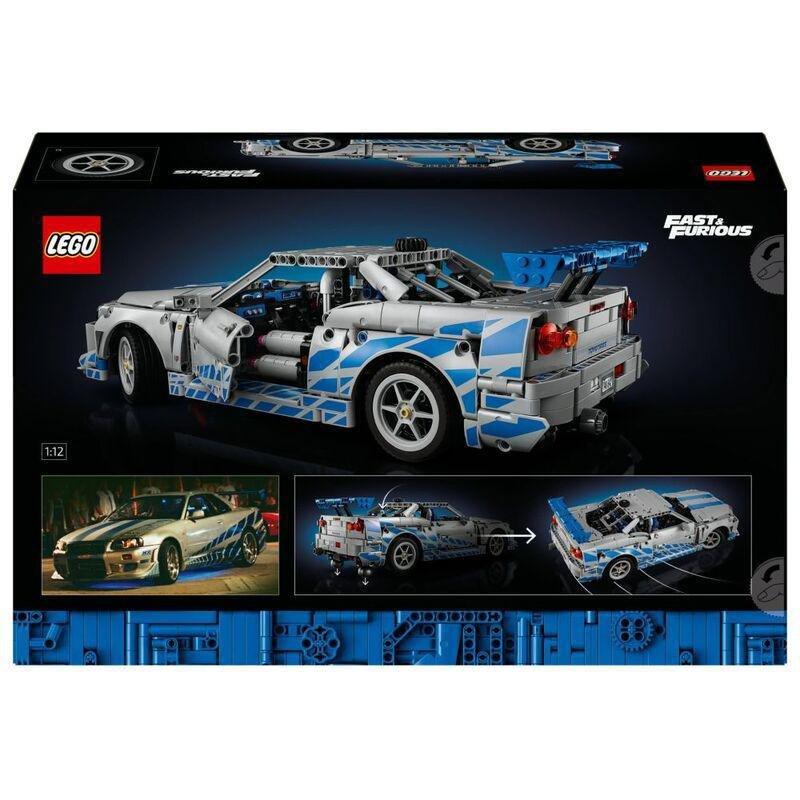 LEGO Technic 2 Fast 2 Furious Nissan Skyline GT-R (R34) Car Model Kit - 42110 (264 Pieces), , large image number 5