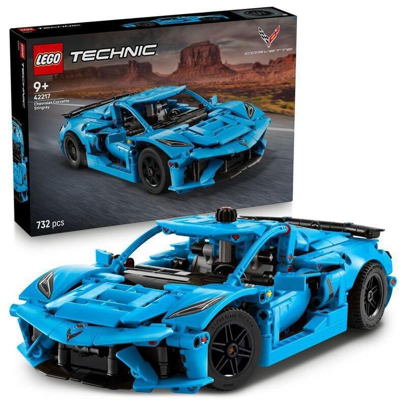 LEGO Technic Chevrolet Corvette Stingray Blue Car Model Kit - 42217 (732 Pieces), , large image number 0