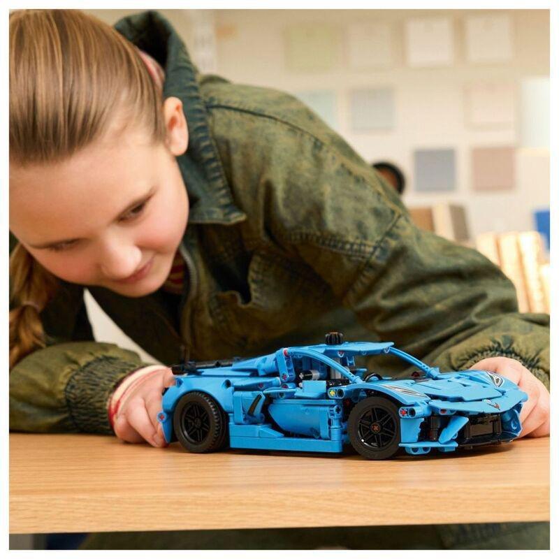 LEGO Technic Chevrolet Corvette Stingray Blue Car Model Kit - 42217 (732 Pieces), , large image number 2