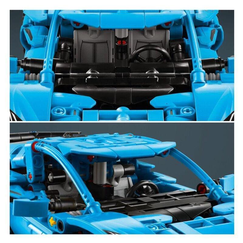 LEGO Technic Chevrolet Corvette Stingray Blue Car Model Kit - 42217 (732 Pieces), , large image number 7