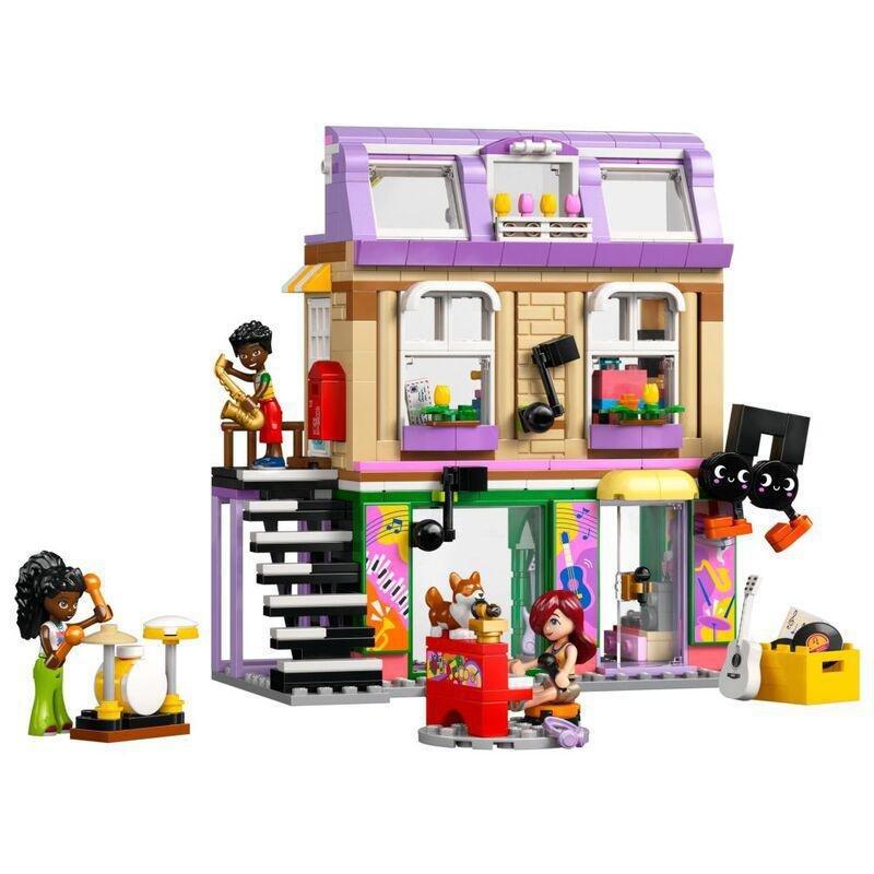 LEGO Friends Music Shop & Apartment Building Set Pretend-Play Toy - 42653 (1359 Pieces), , large image number 0
