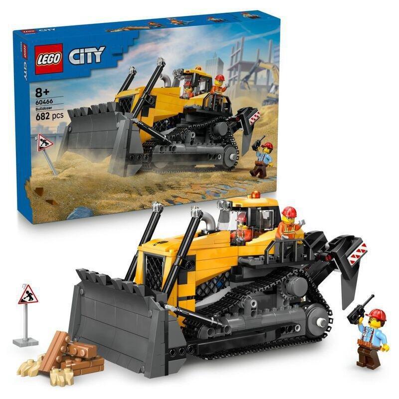 LEGO City Yellow Bulldozer Construction Site Building Toy Playset - 60466 (665 Pieces), , large image number 0