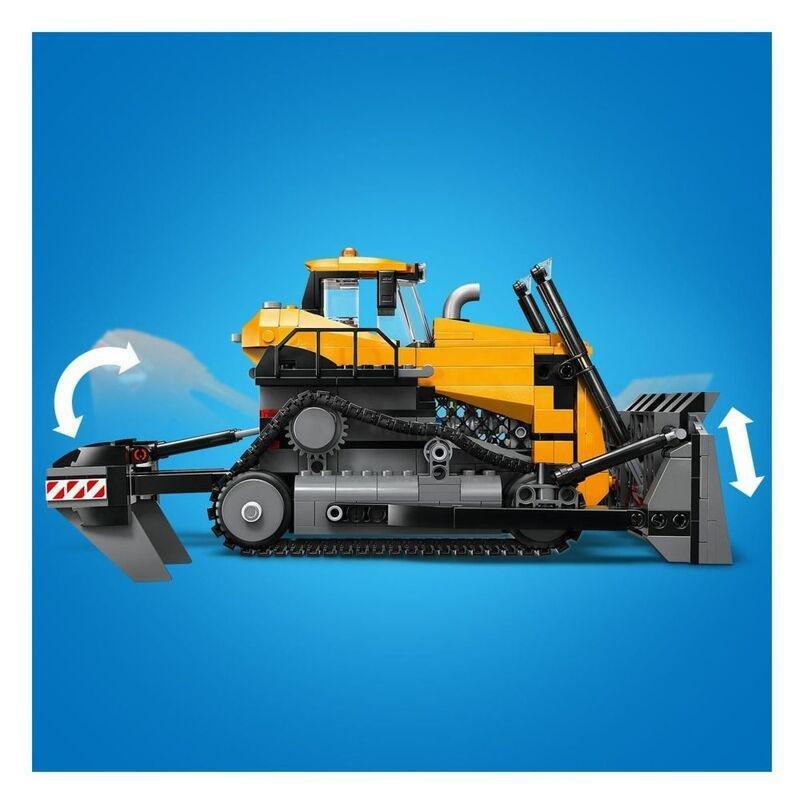LEGO City Yellow Bulldozer Construction Site Building Toy Playset - 60466 (665 Pieces), , large image number 3