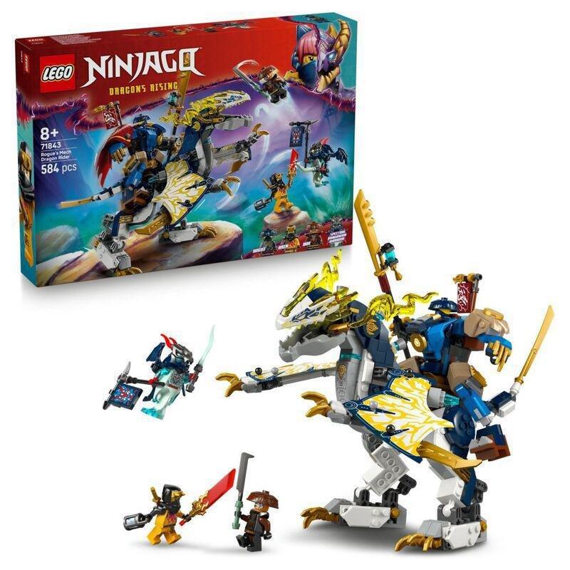 LEGO NINJAGO Rogue’s Mech Dragon Rider Ninja Toy - 71843 (665 Pieces), , medium