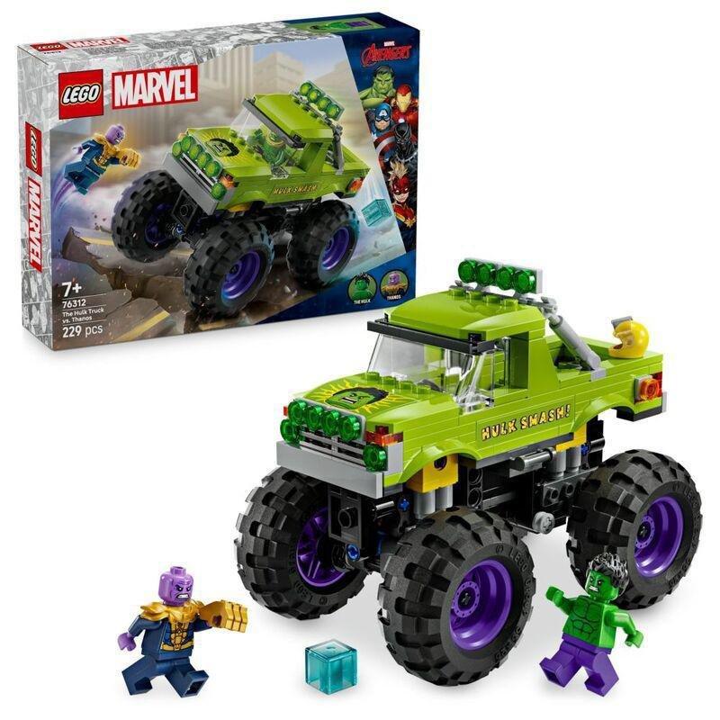 LEGO Marvel The Hulk Truck vs. Thanos Super Hero Building Toy Vehicle - 76312 (243 Pieces), , large image number 0