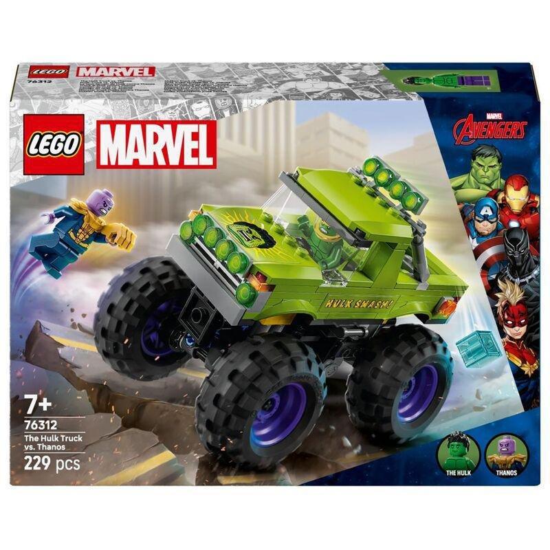 LEGO Marvel The Hulk Truck vs. Thanos Super Hero Building Toy Vehicle - 76312 (243 Pieces), , large image number 2