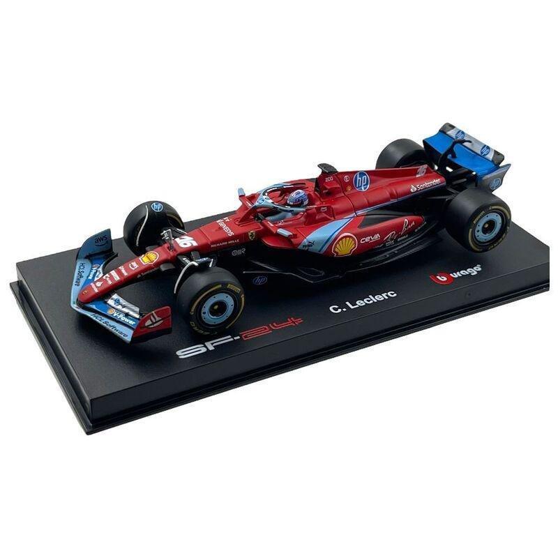 Bburago Formula 1 Ferrari Miami Gp Sf-24 1.43 With Helmet & Plastic Stand Die Cast, , large image number 0