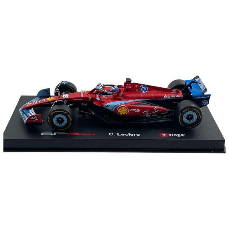 Bburago Formula 1 Ferrari Miami Gp Sf-24 1.43 With Helmet & Plastic Stand Die Cast, , large image number 1