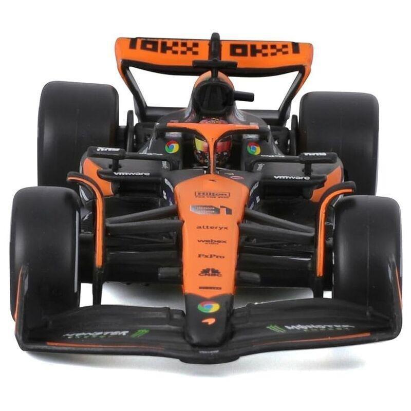 Bburago Formula 1 Mclaren Team Miami Gp 2024 # 81 Mcl38 1.43 With Helmet & Plastic Stand Die Cast, , large image number 1