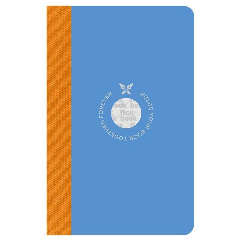 Flexbook Smartbook Ruled A6 Notebook - Pocket - Blue Cover/Orange Spine (9 x 14 cm), , large image number 0