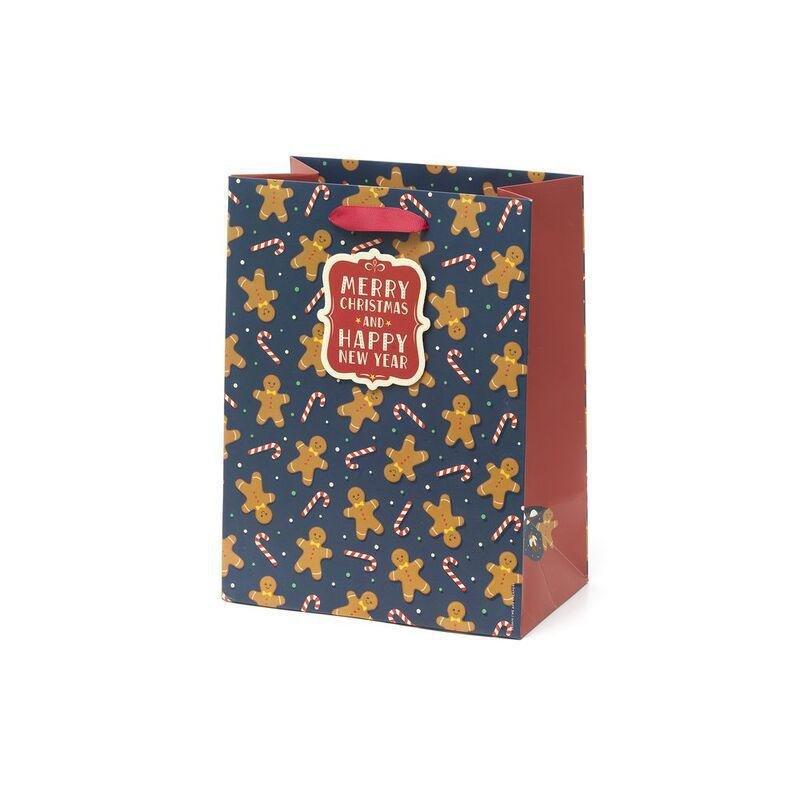 Legami Christmas Gift Bag Medium Gingerbread Men, , large image number 0