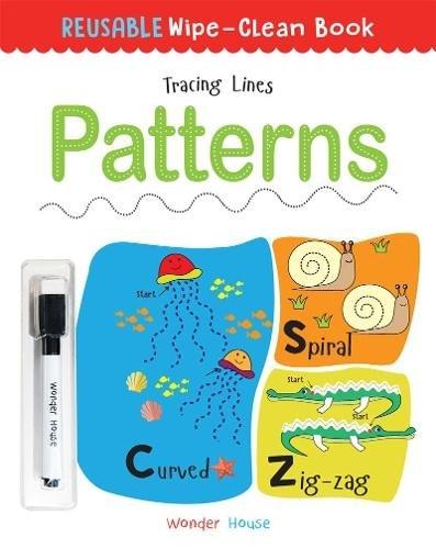 Reusable Wipe And Clean Book Tracing - Lines Patterns : Trace And Practice Patterns | Wonder House Books, , large image number 0