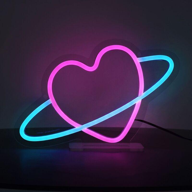Legami Neon-Effect LED Sign - It's a Sign - Planet Heart, , large image number 1