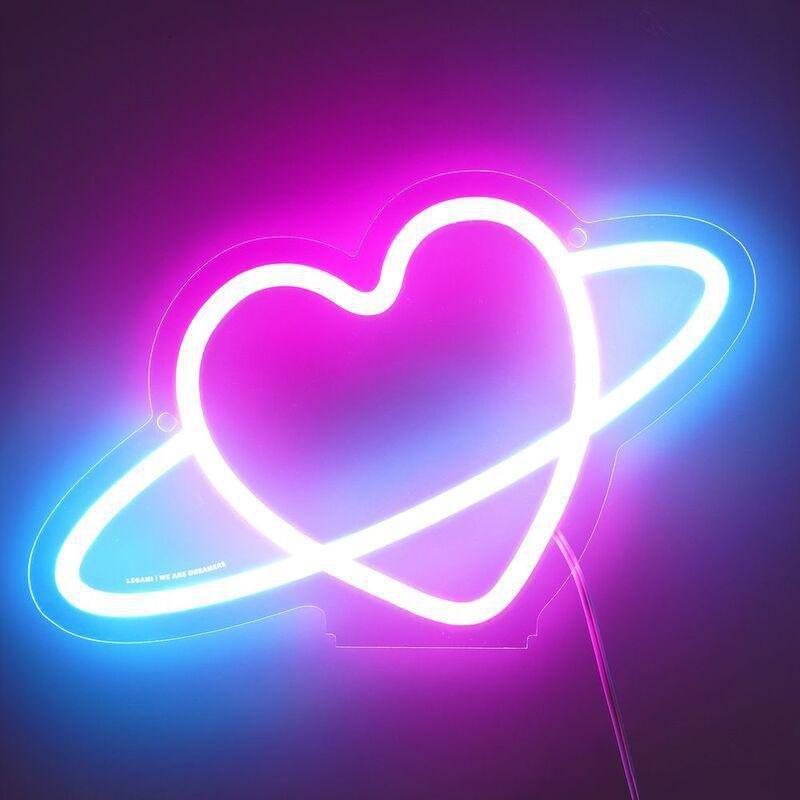 Legami Neon-Effect LED Sign - It's a Sign - Planet Heart, , large image number 3