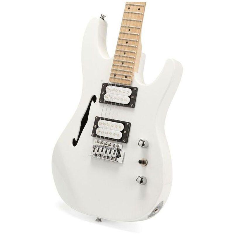 SX Guitar SE/MINI/H/WT Hawk Seml Hollowbody Se Mini Electric Guitar - White, , large image number 1
