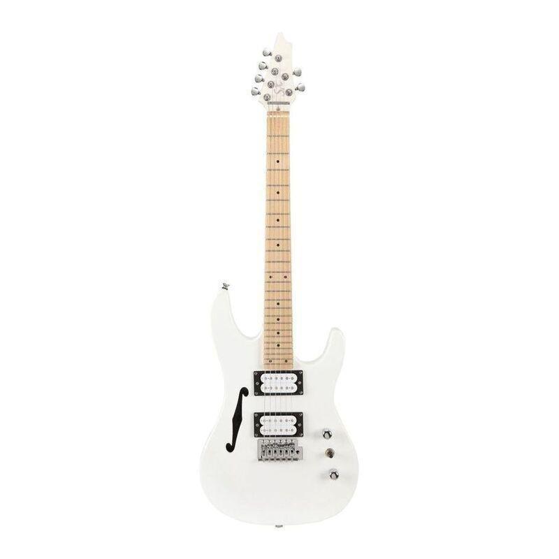 SX Guitar SE/MINI/H/WT Hawk Seml Hollowbody Se Mini Electric Guitar - White, , large image number 2