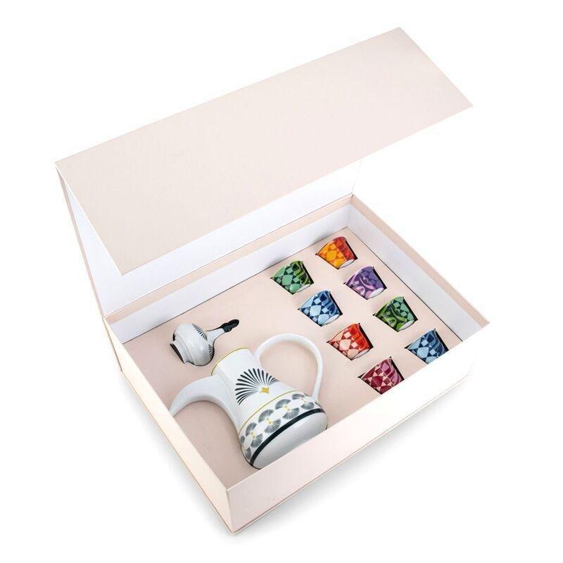 Silsal Bahja Dallah & 8 Arabic Coffee Cups Gift Box, , large image number 2