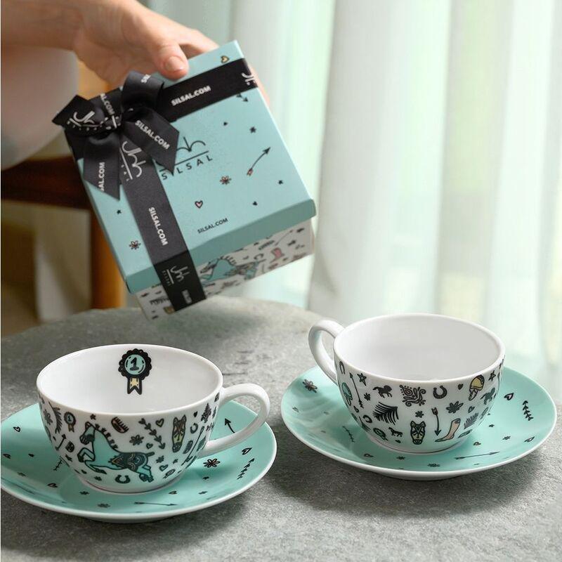 Silsal Al Khail Teacups And Saucers (Set Of 2), , large image number 4