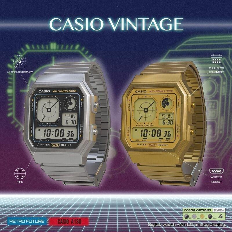 Casio Vintage Watch A130Weg-9Adf Gold, , large image number 2