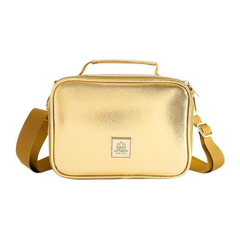 Umami Prive Insulated Leather Lunch Bag Shiny Gold, , large image number 0