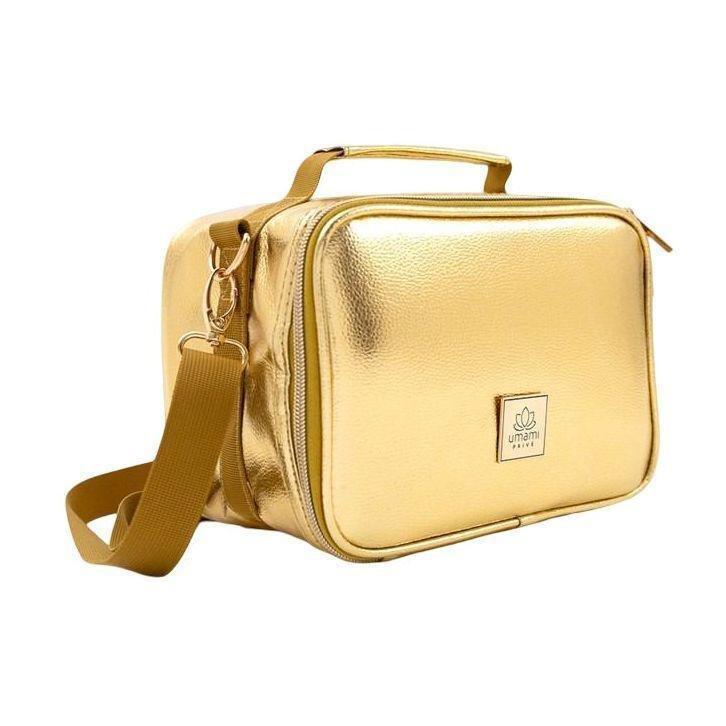 Umami Prive Insulated Leather Lunch Bag Shiny Gold, , large image number 1