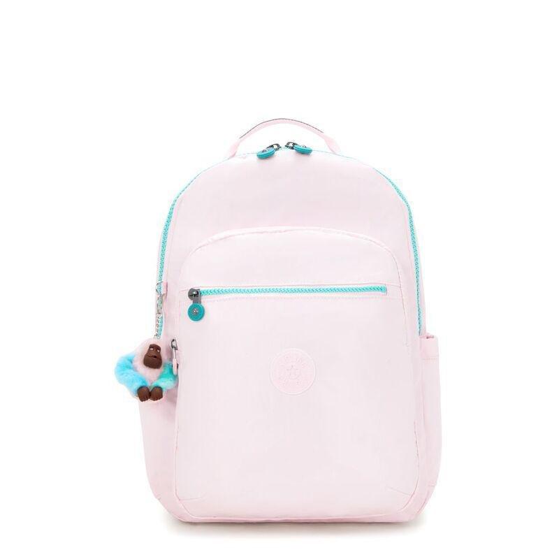 Kipling Seoul College Extra Sea Pink Met Backpacks, , medium
