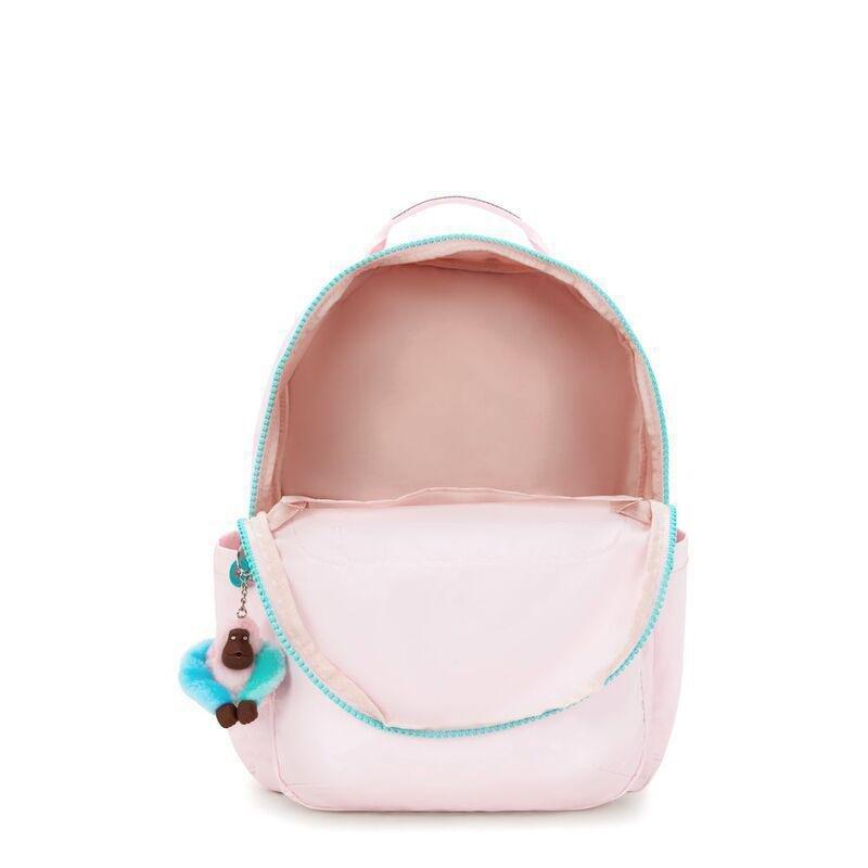 Kipling Seoul College Extra Sea Pink Met Backpacks, , large image number 1