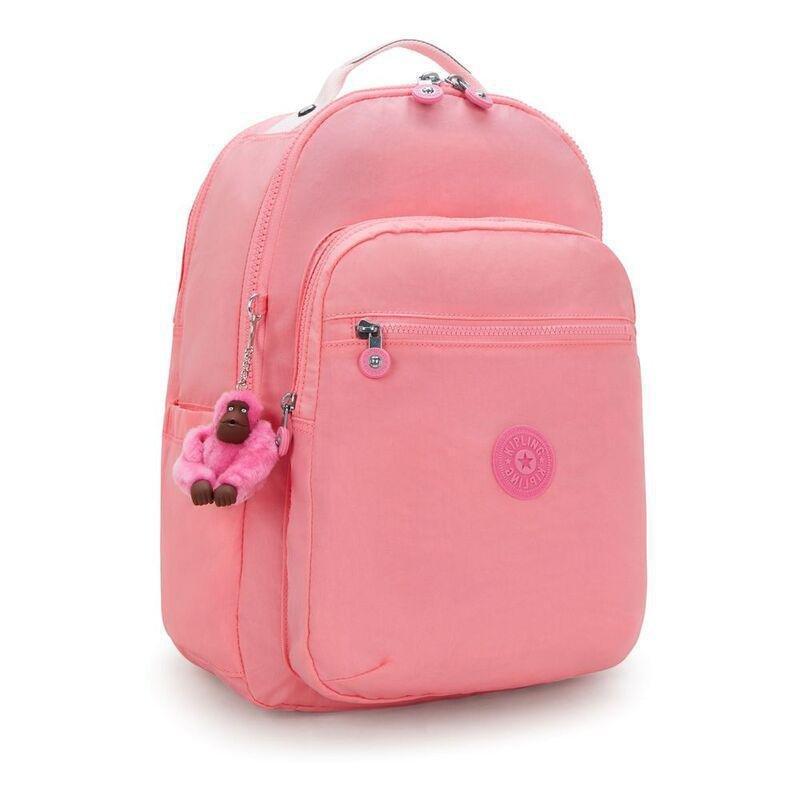 Kipling Seoul College Extra Coral Sea Backpacks, , large image number 3