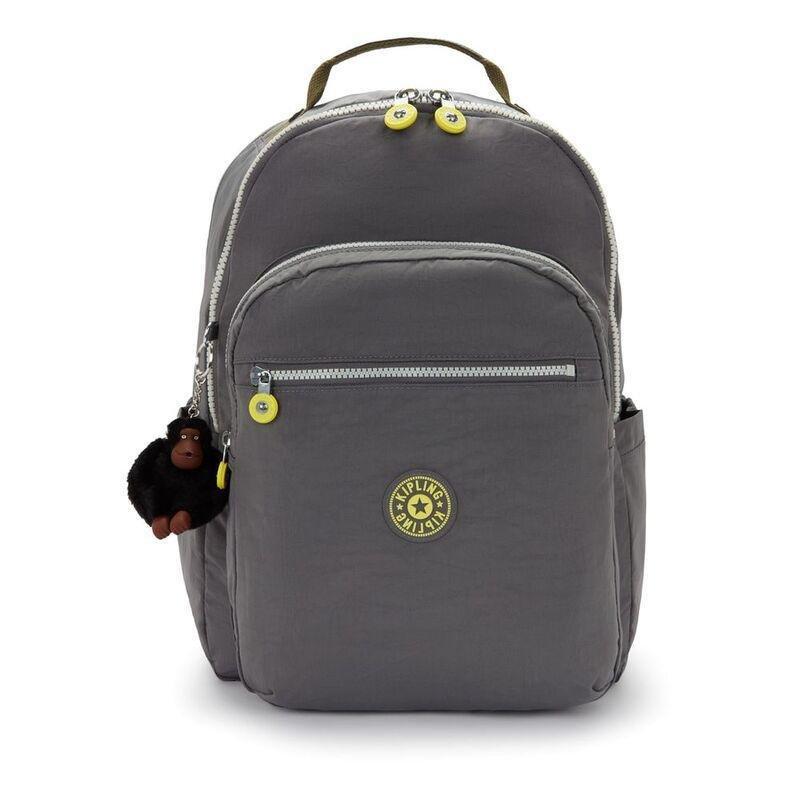 Kipling Seoul College Extra Back To Grey Backpacks, , medium