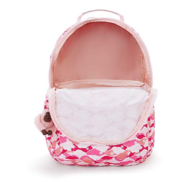 Kipling Seoul Lap Pink Palm Backpacks, , large image number 2