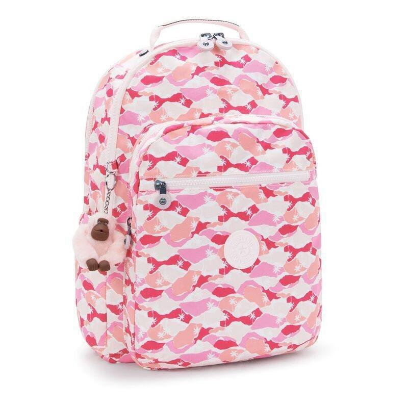 Kipling Seoul Lap Pink Palm Backpacks, , large image number 5