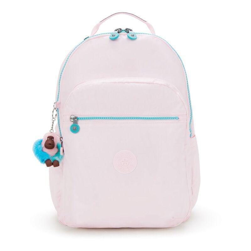 Kipling Seoul Lap Sea Pink Met Backpacks, , medium