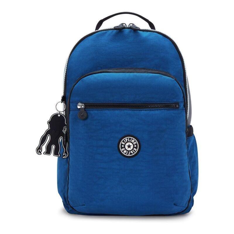 Kipling Seoul Lap Scuba Blue Bl Backpacks, , medium