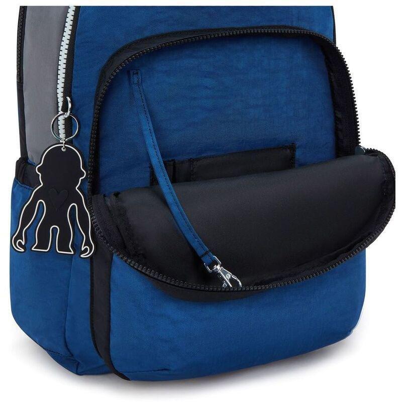 Kipling Seoul Lap Scuba Blue Bl Backpacks, , large image number 3