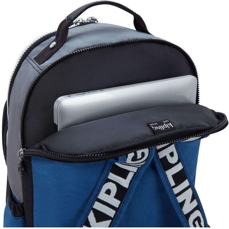 Kipling Seoul Lap Scuba Blue Bl Backpacks, , large image number 4