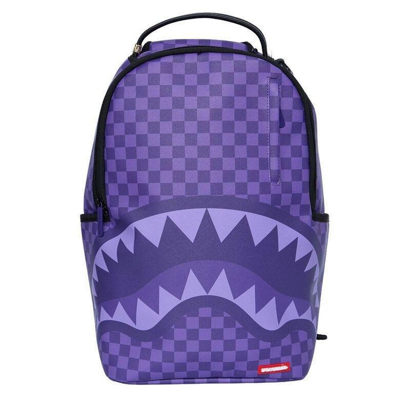 Sprayground Purple Shark Sharks In Paris DLXSV Backpack, , medium