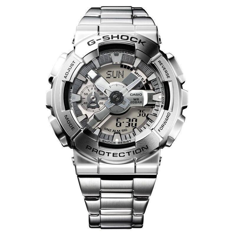 Casio G-Shock GM-110D-8ADR G-Steel Men's Analog-Digital Watch - Silver, , large image number 1