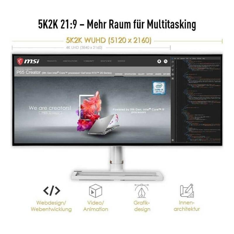 MSI Prestige PS341WU 34-Inch 5K2K WUHD/60Hz Gaming Monitor, , large image number 1