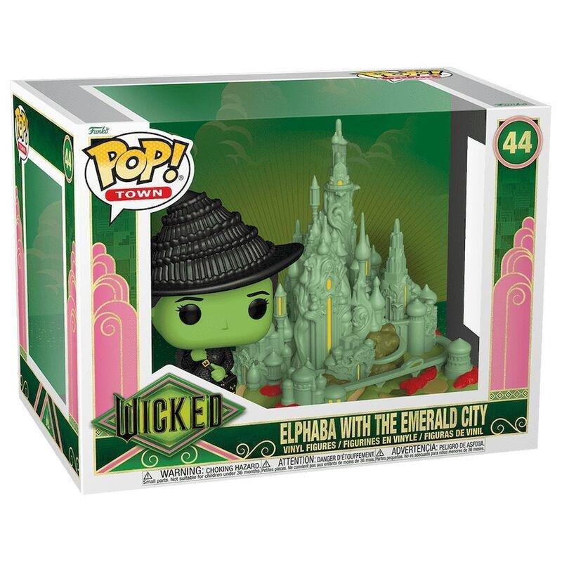 Funko Pop! Town Movies Wicked Elphaba with Emerald City Vinyl Figure, , large image number 1