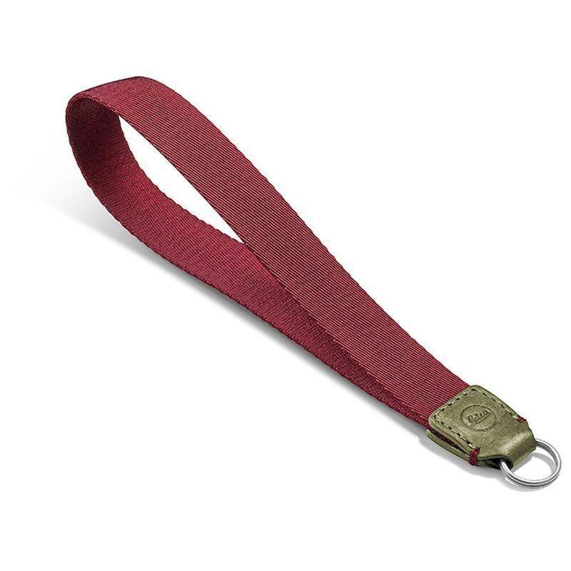 Leica Wrist Strap Fabric Leather Oliv - Burgundy, , large image number 0