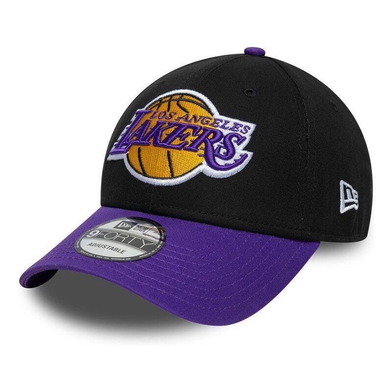 New Era Side Patch 9Forty Los Angeles Lakers Black Cap (One Size), , medium