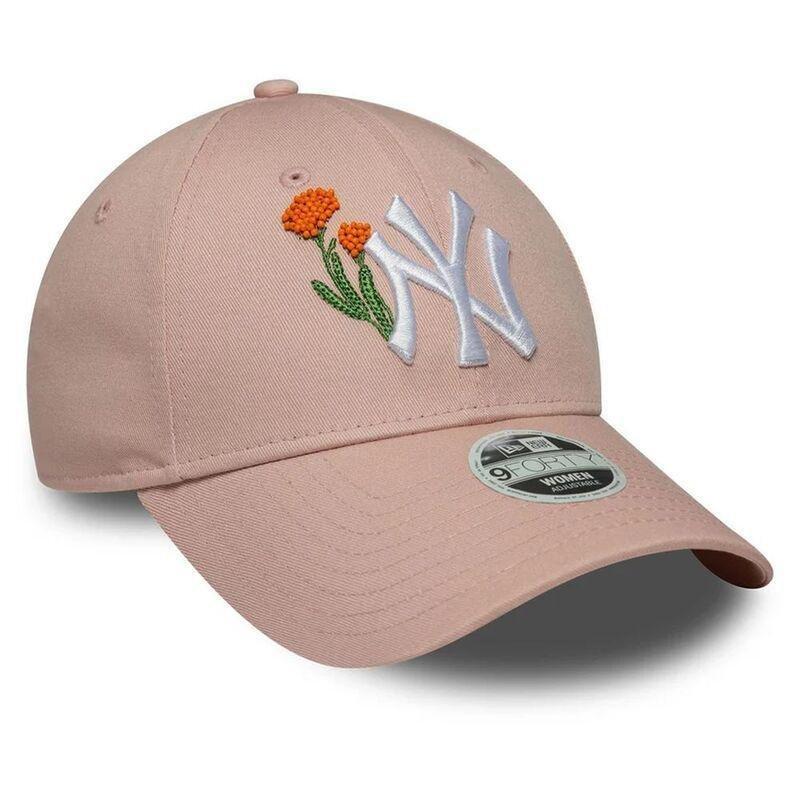 New Era Womens Beaded 9Forty New York Yankees Pastel Pink Cap (One Size), , medium
