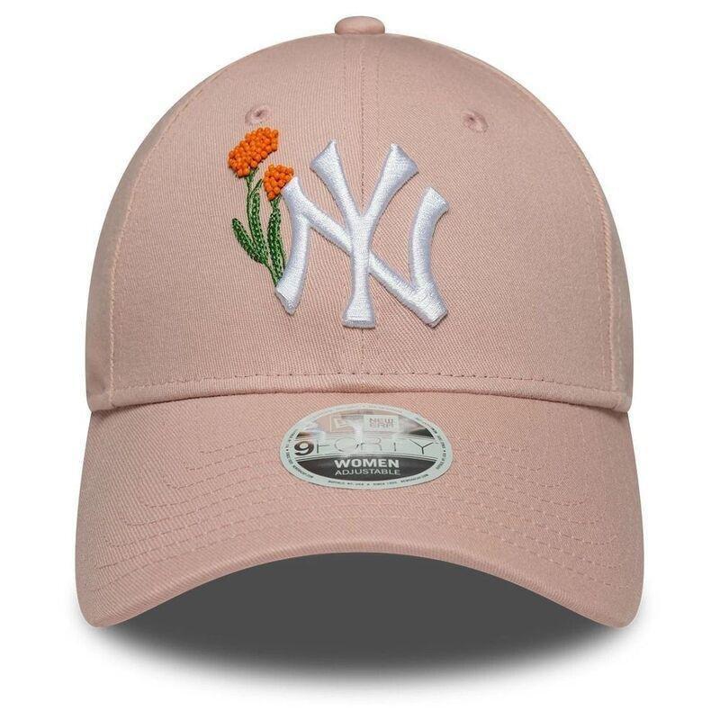 New Era Womens Beaded 9Forty New York Yankees Pastel Pink Cap (One Size), , large image number 1